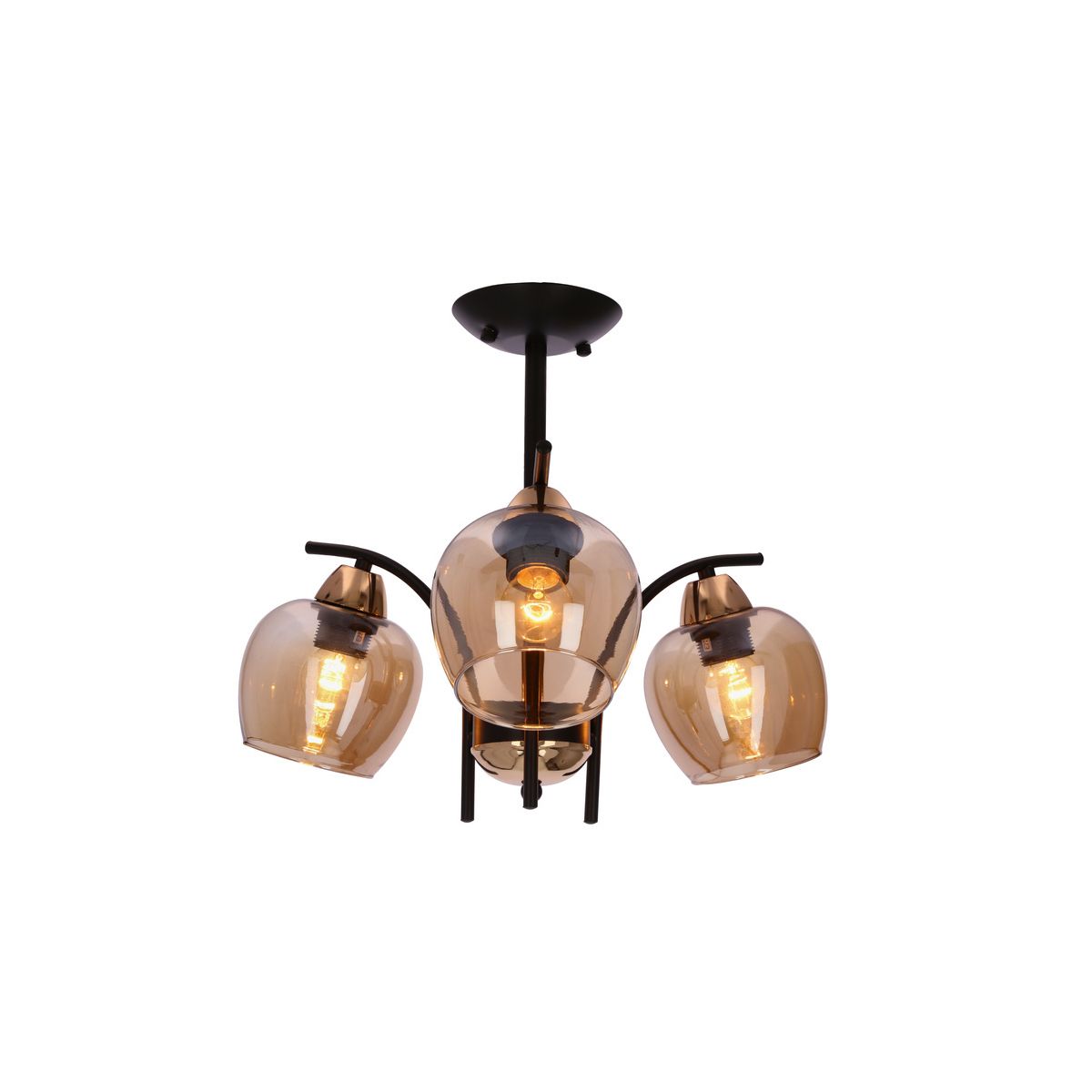 Lampa wisząca MERRA 3x40 W E27 klosz bursztynowy Kanlux