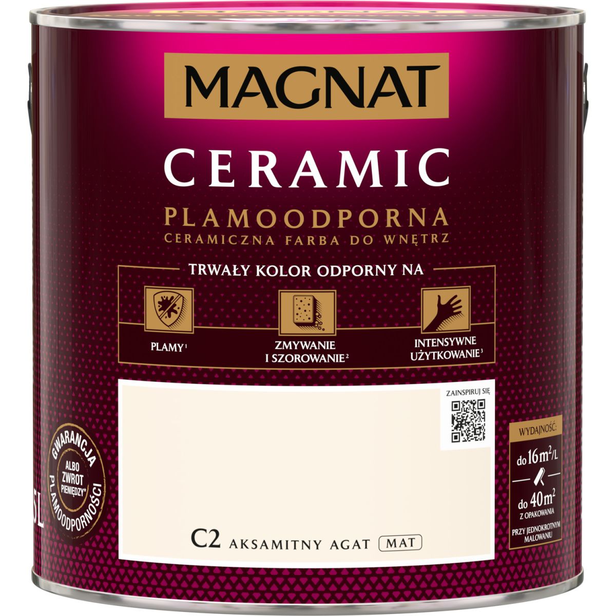 FARBA CERAMICZNA MAGNAT  Ceramic AKSAMITNY AGAT C2 2,5L