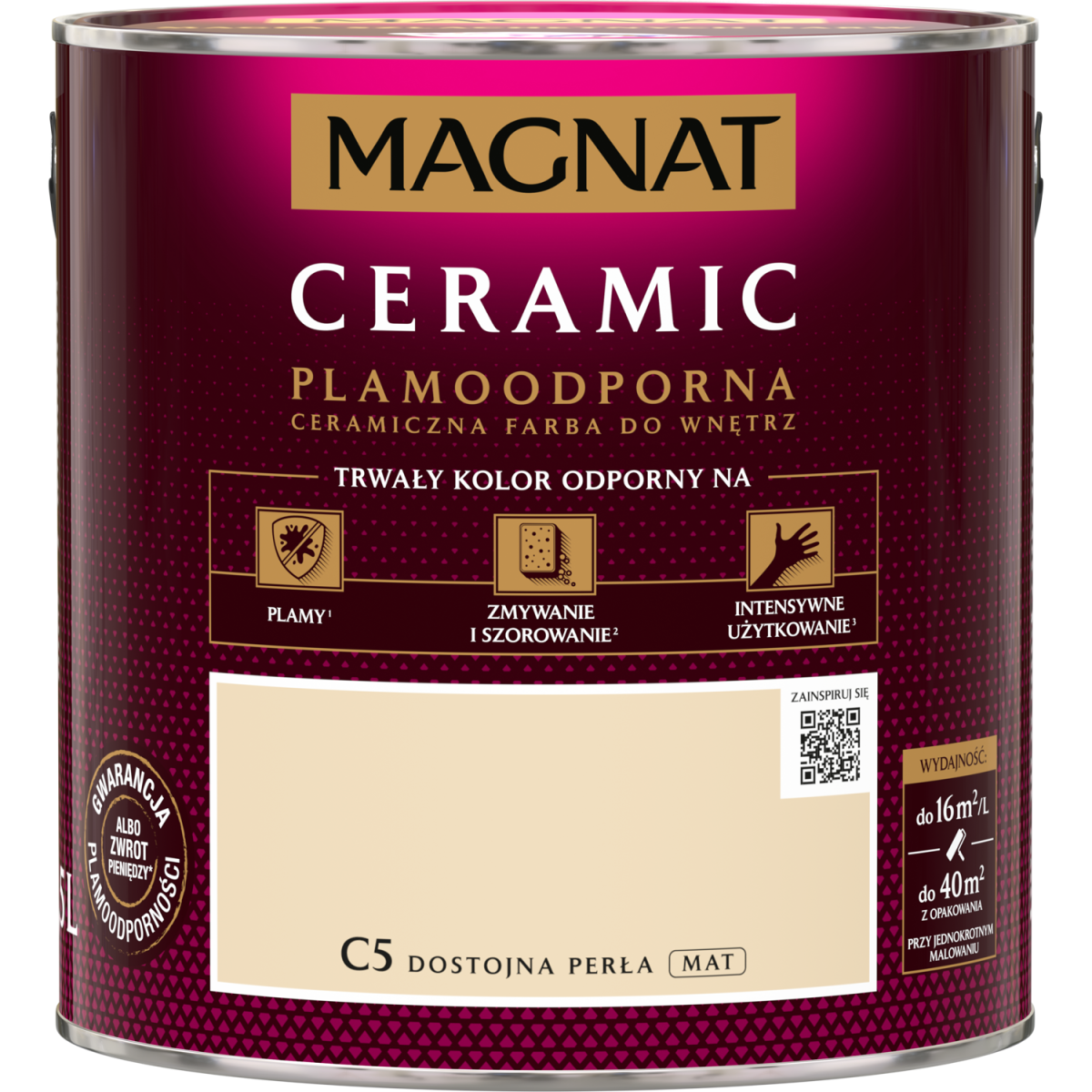 FARBA CERAMICZNA MAGNAT Ceramic DOSTOJNA PERŁA C5  2,5L
