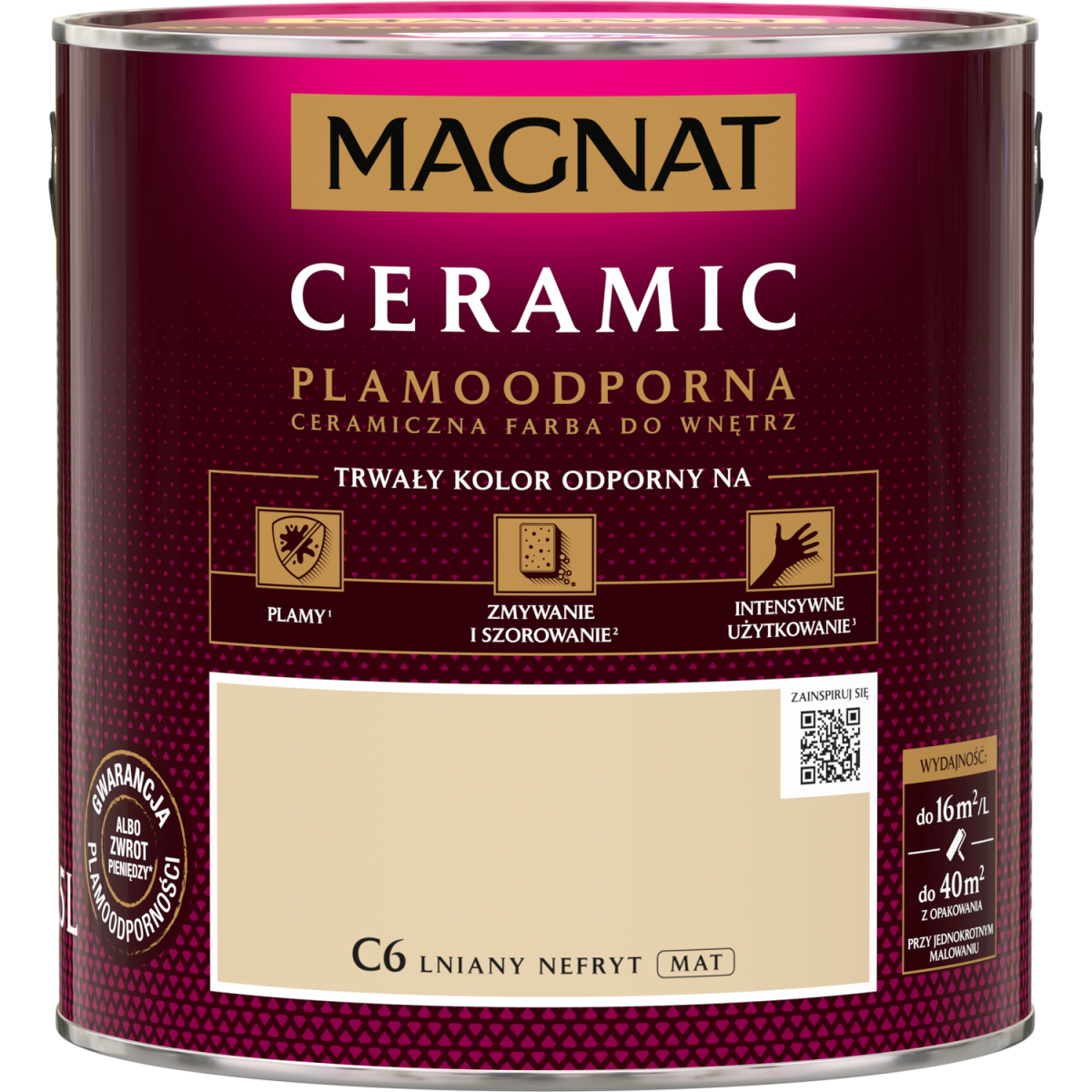 FARBA CERAMICZNA MAGNAT  Ceramic LNIANY NEFRYT C6  2,5L