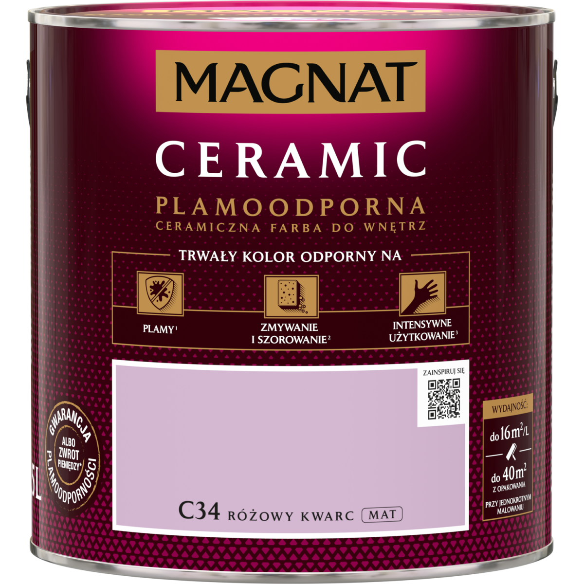 FARBA CERAMICZNA MAGNAT Ceramic RÓŻOWY KWARC 2,5L