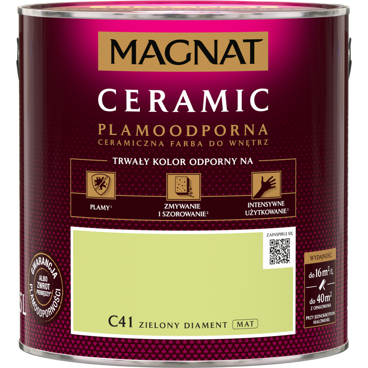 FARBA CERAMICZNA MAGNAT Ceramic ZIELONY DIAMENT C41  2,5L
