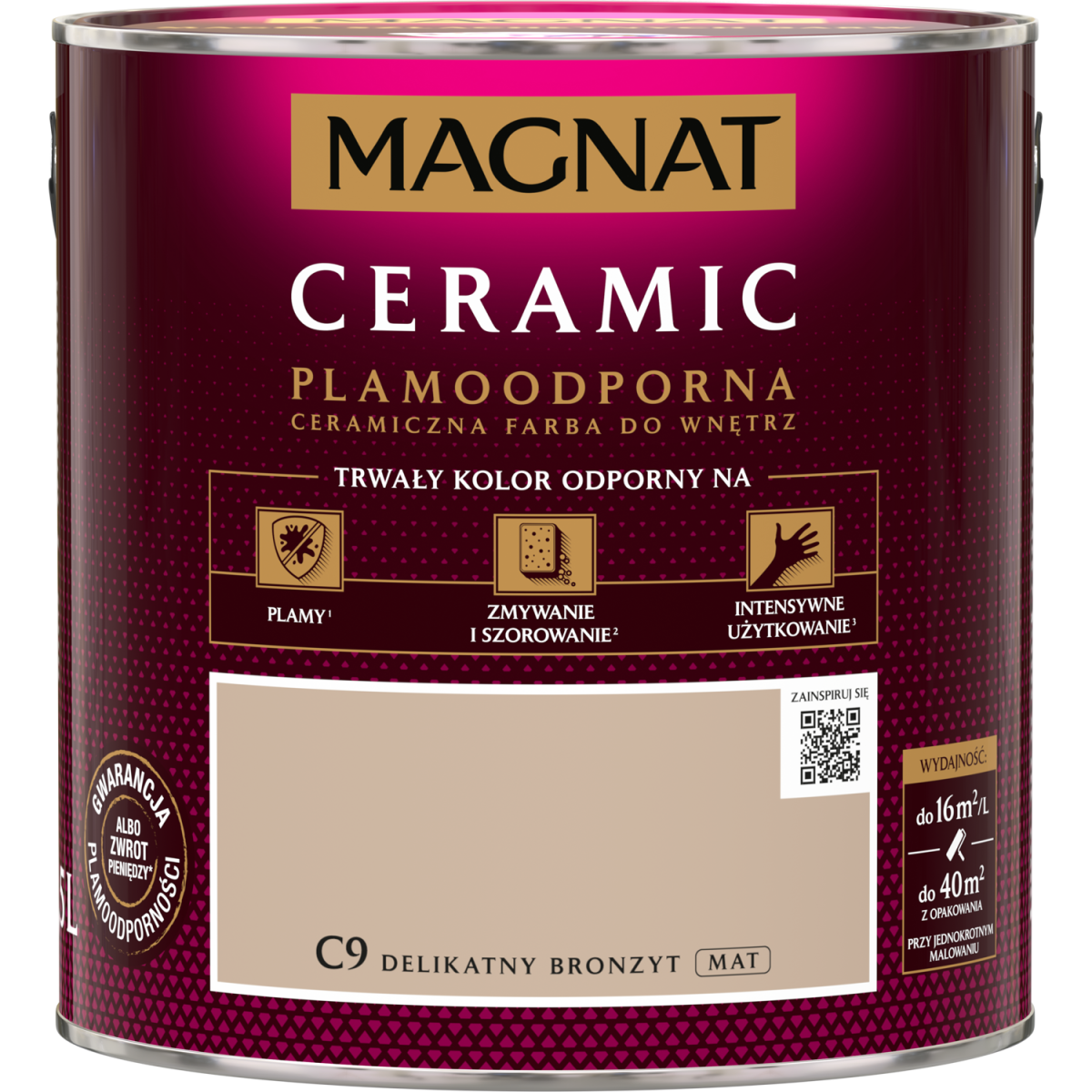 FARBA CERAMICZNA MAGNAT Ceramic DELIKATNY BRONZYT C9  2,5L