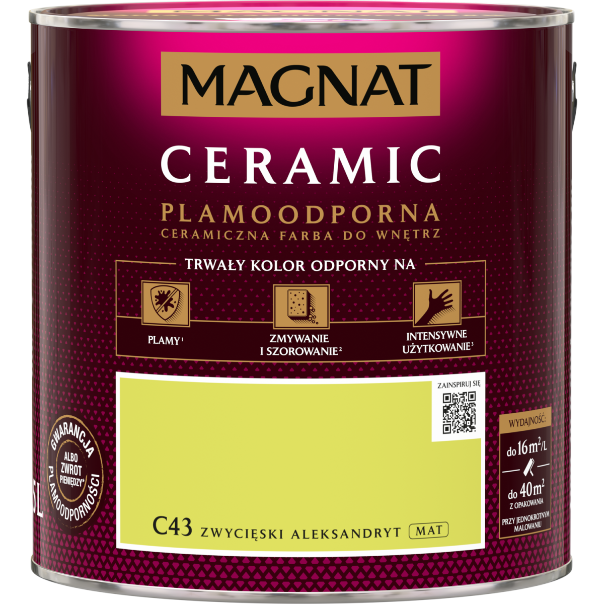 FARBA CERAMICZNA MAGNAT Ceramic ZWYCIĘSKI ALEKSANDRYT C43  2,5L