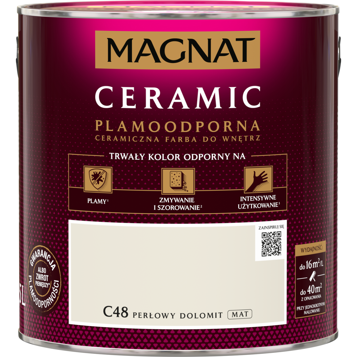 FARBA CERAMICZNA MAGNAT Ceramic PERŁOWY DOLOMIT C48 2,5L