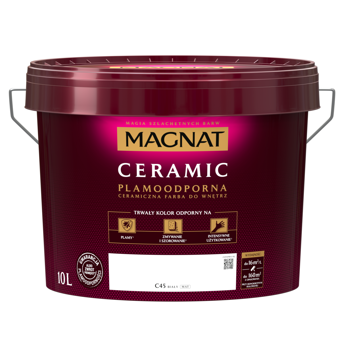 FARBA CERAMICZNA MAGNAT Ceramic BIAŁY C45  10L