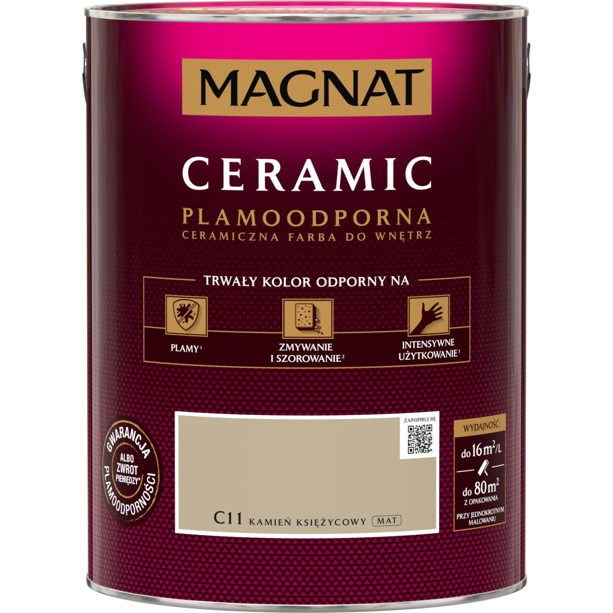 FARBA CERAMICZNA MAGNAT  Ceramic KAMIEŃ KSIĘZYC C11 5L