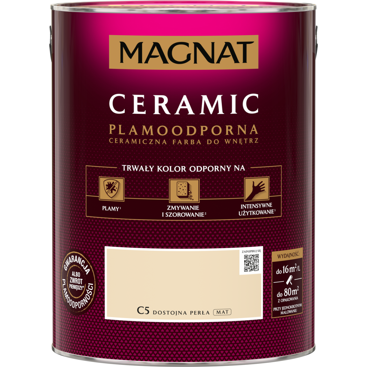 FARBA CERAMICZNA MAGNAT  Ceramic DOSTOJNA PERLAC5 5L