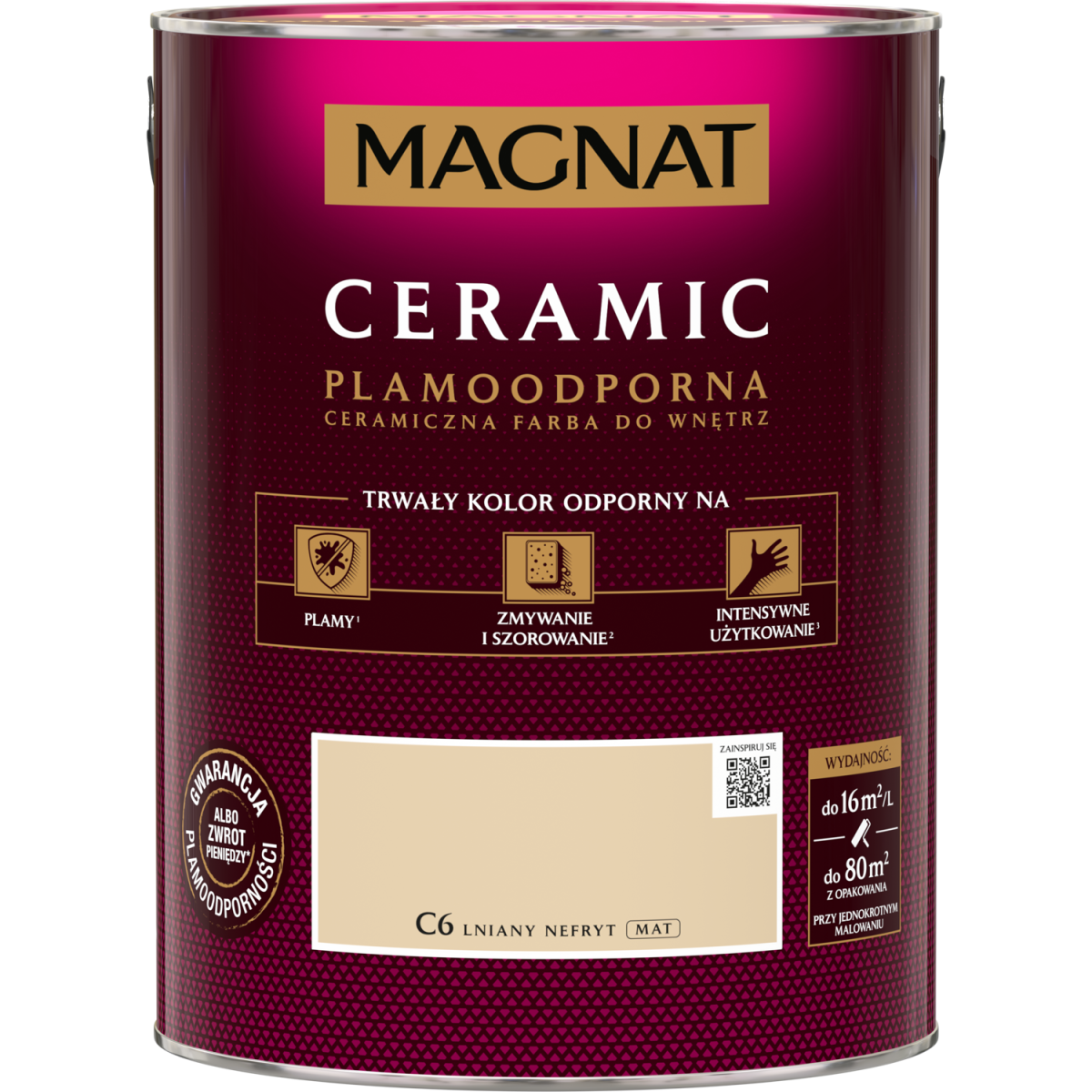 FARBA CERAMICZNA MAGNAT  Ceramic LNIANY NEFRYT C6 5L