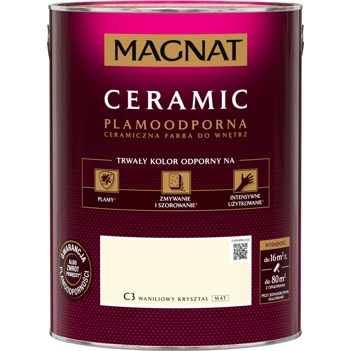 FARBA CERAMICZNA MAGNAT Ceramic WANILINOWY KRYSZTAŁ C3 5L