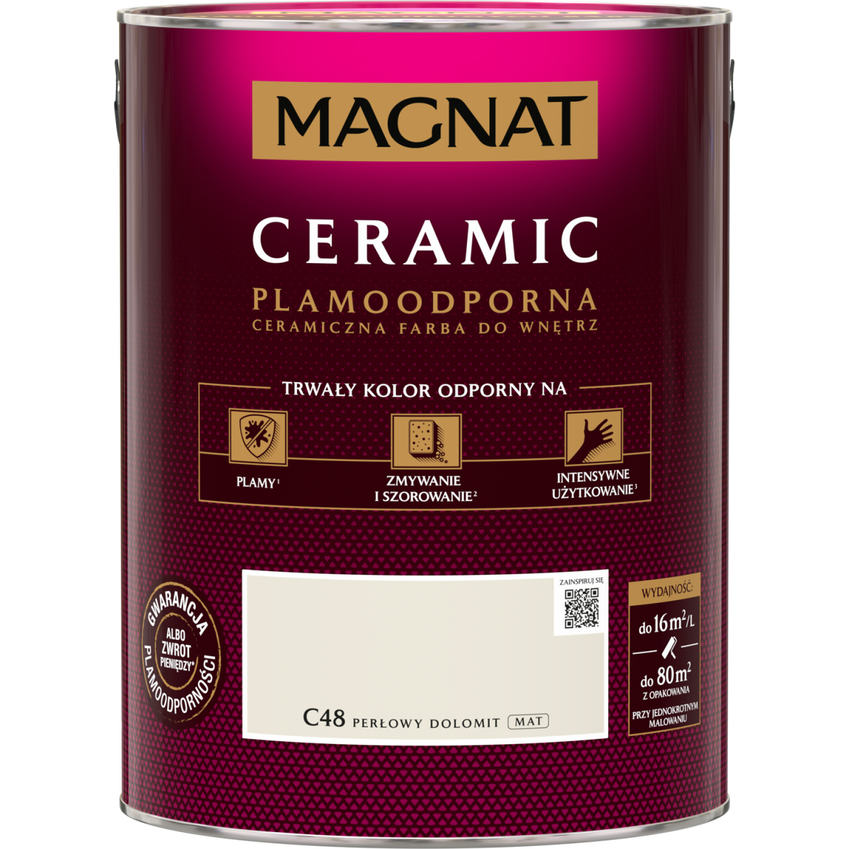 FARBA CERAMICZNA MAGNAT Ceramic PERŁOWY DOLOMIT C48 5L