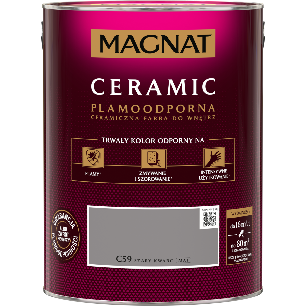 FARBA CERAMICZNA MAGNAT Ceramic SZARY KWARC C59 5L
