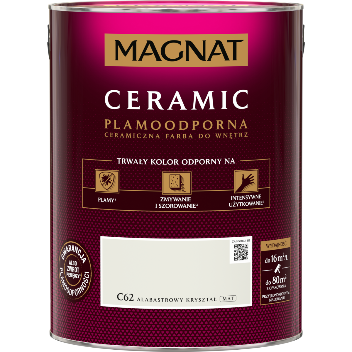 FARBA CERAMICZNA MAGNAT Ceramic ALABASTROWY KRYSZTAŁ C62 5L