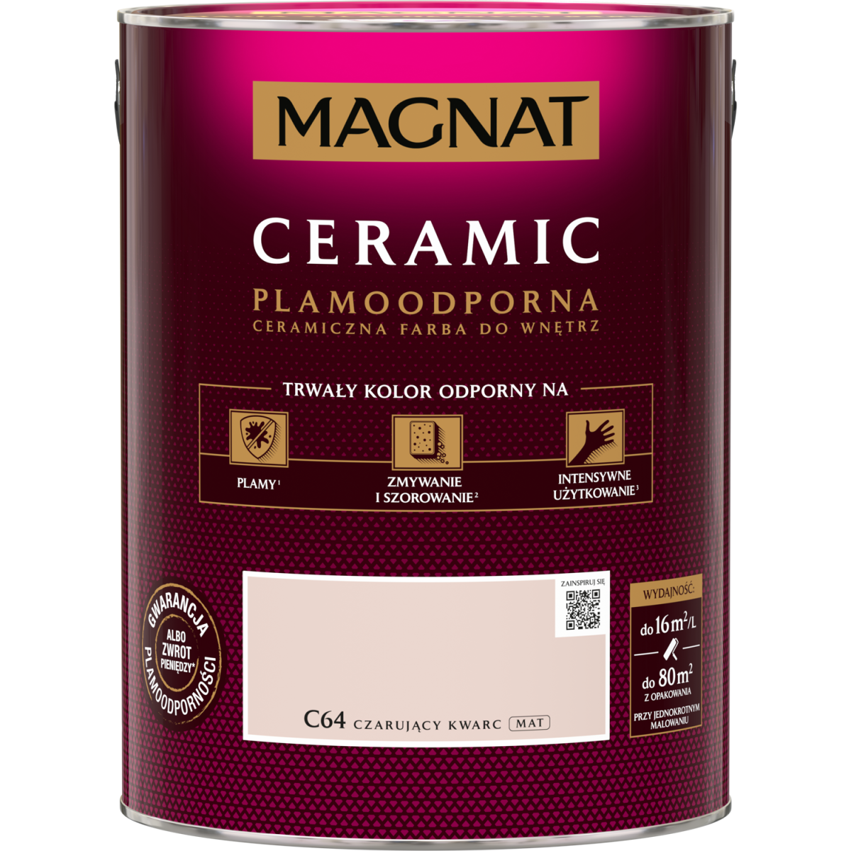 FARBA CERAMICZNA MAGNAT  Ceramic CZARUJĄCY KWARC C64 5L