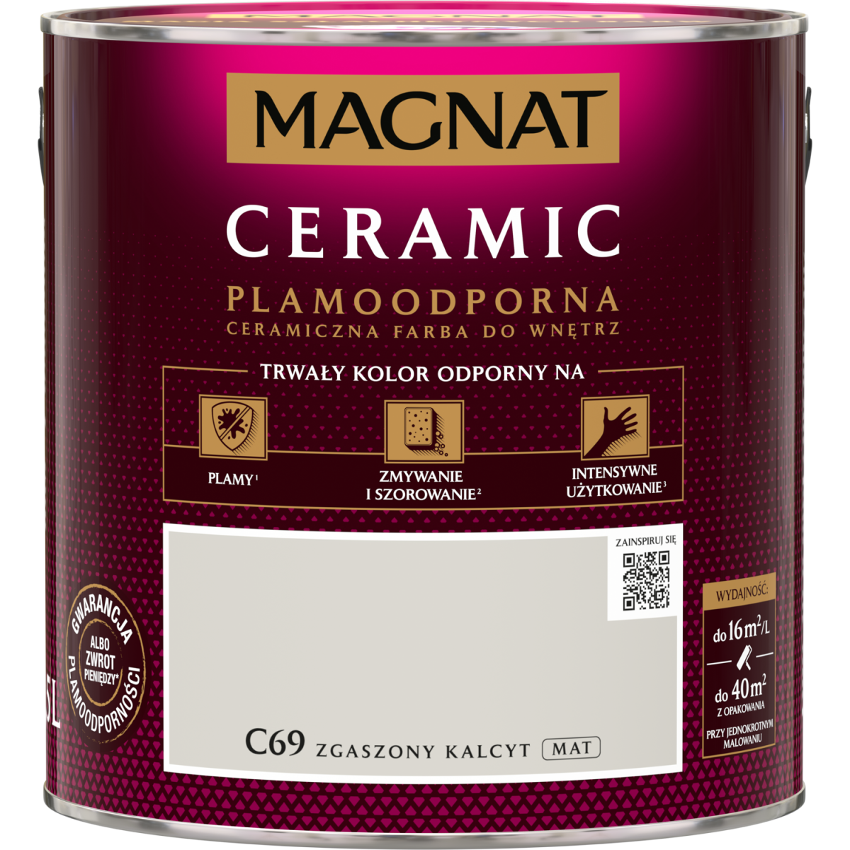 FARBA CERAMICZNA Magnat Ceramic ZGASZONY KALCYT C69 2,5L