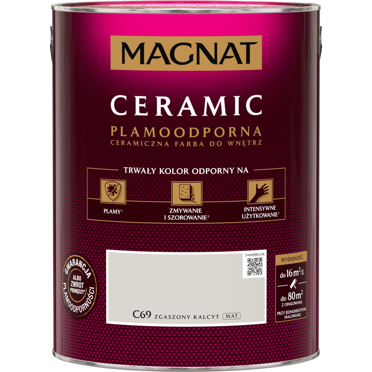FARBA CERAMICZNA Magnat Ceramic ZGASZONY KALCYT C69 5L