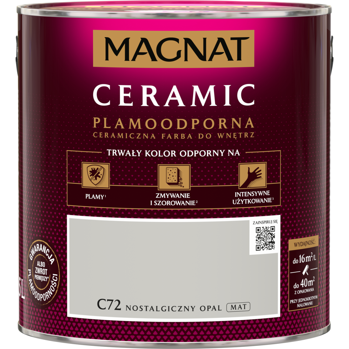FARBA CERAMICZNA Magnat Ceramic NOSTALGICZNT OPAL C72 2,5L