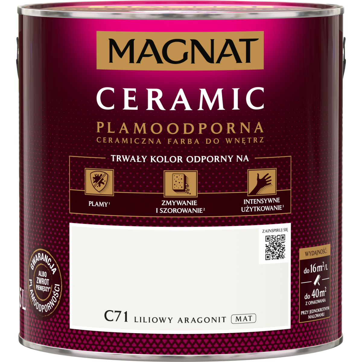 FARBA CERAMICZNA Magnat Ceramic LILIOWY ARAGONIT C71 2,5L