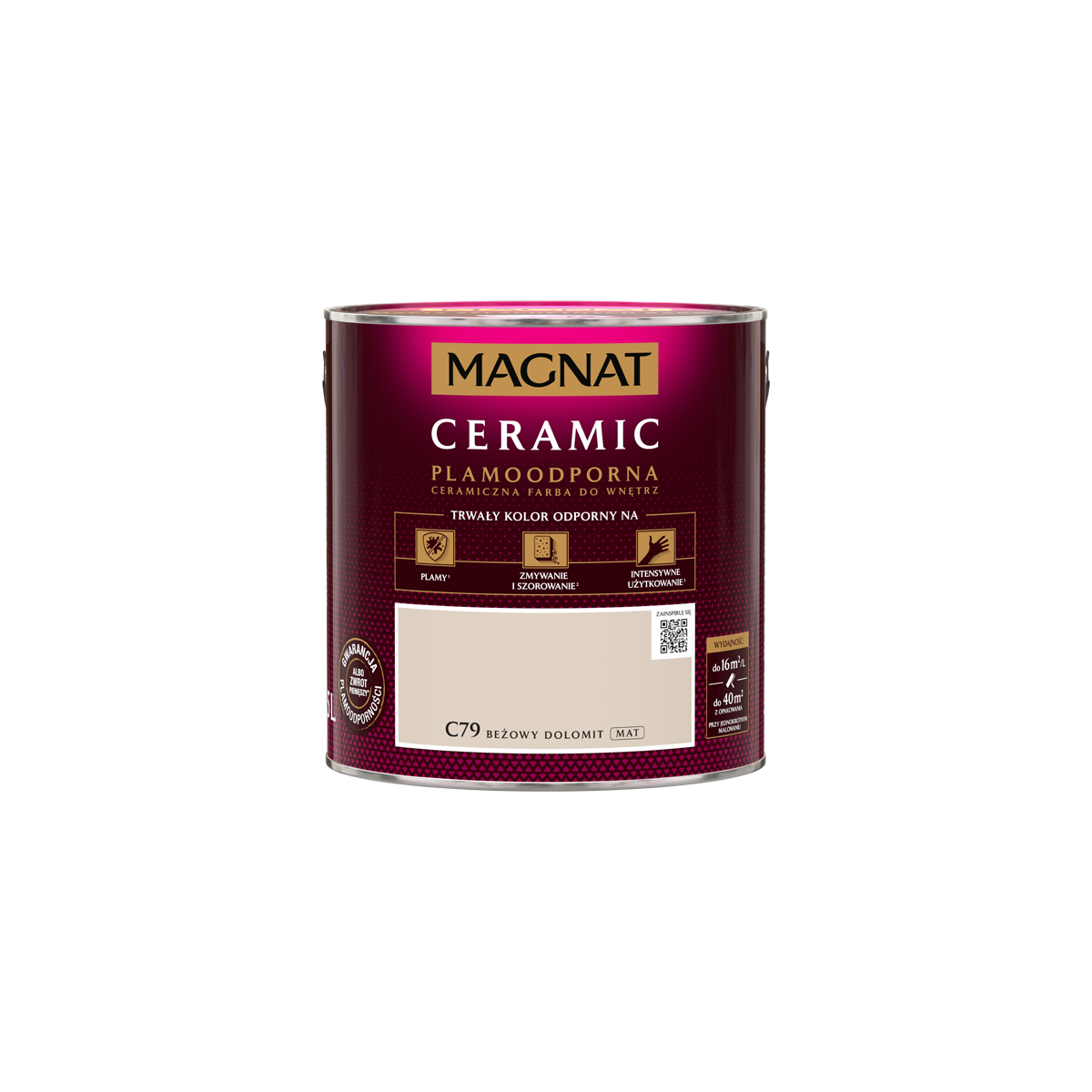 FARBA CERAMICZNA MAGNAT Ceramic BEŻOWY DOLOMIT C79 2,5L