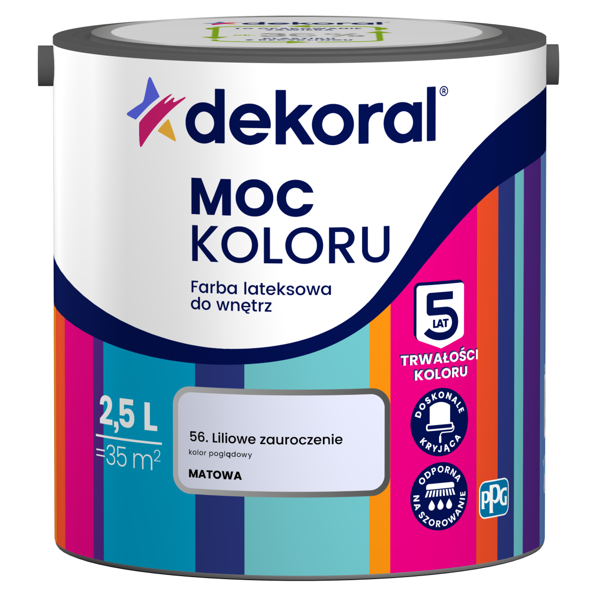 FARBA EMULSJA DEKORAL  MOC KOLORU liliowe zauroczenie  2,5 L