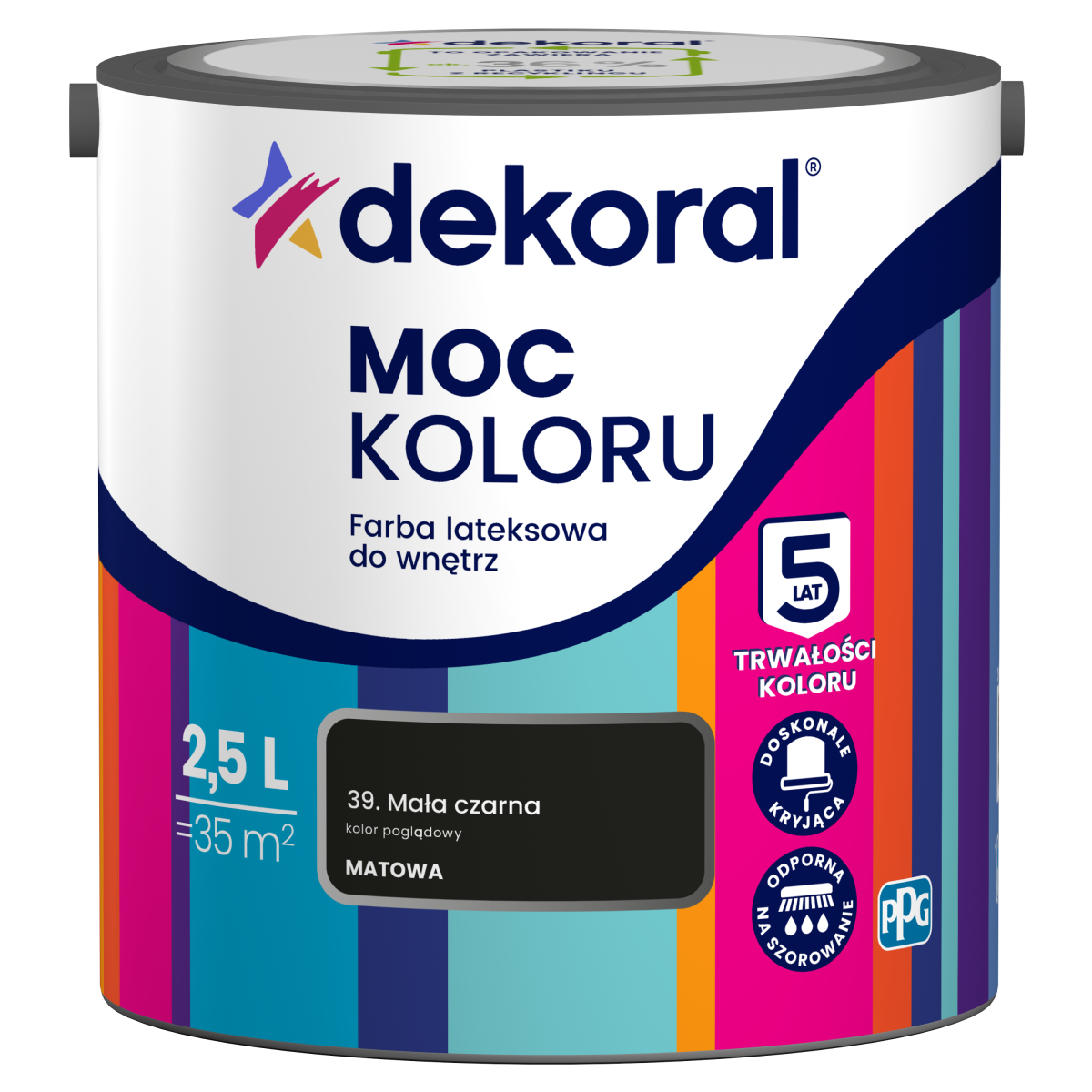 FARBA EMULSJA DEKORAL  MOC KOLORU mała czarna 2,5 L
