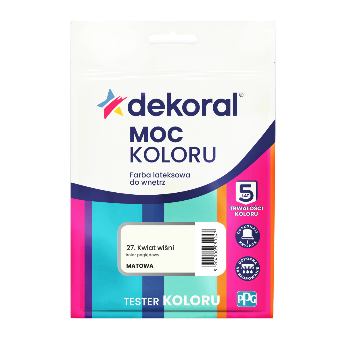 FARBA DEKORAL TESTER CLEAN&COLOR KWIAT WIŚNI 0,04l