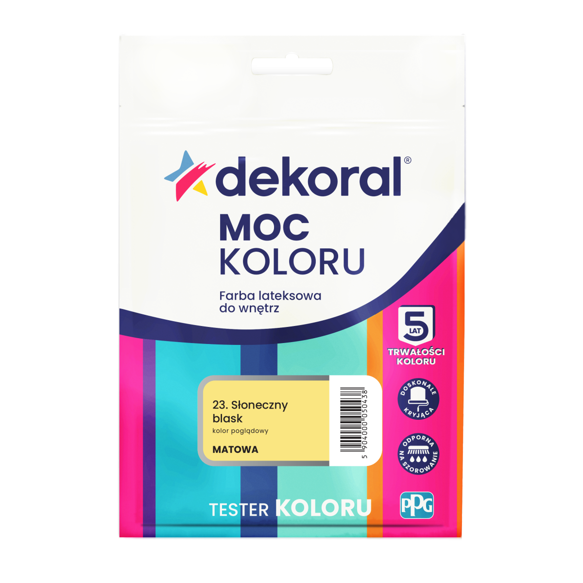 FARBA DEKORAL TESTER CLEAN&COLOR SŁONECZNY BLASK 0,04l