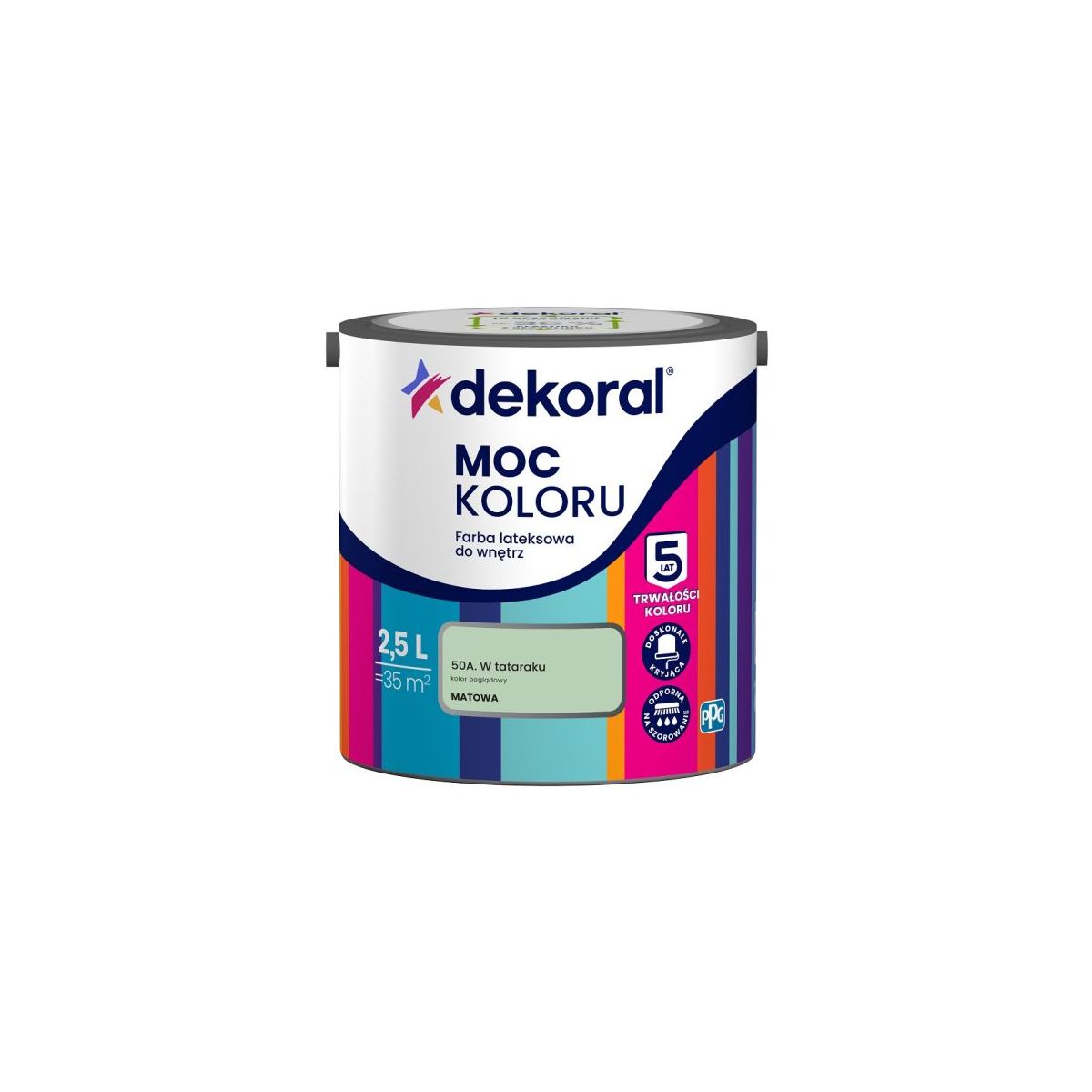 Farba emulsyjna Dekoral moc koloru w tataraku 2,5 l