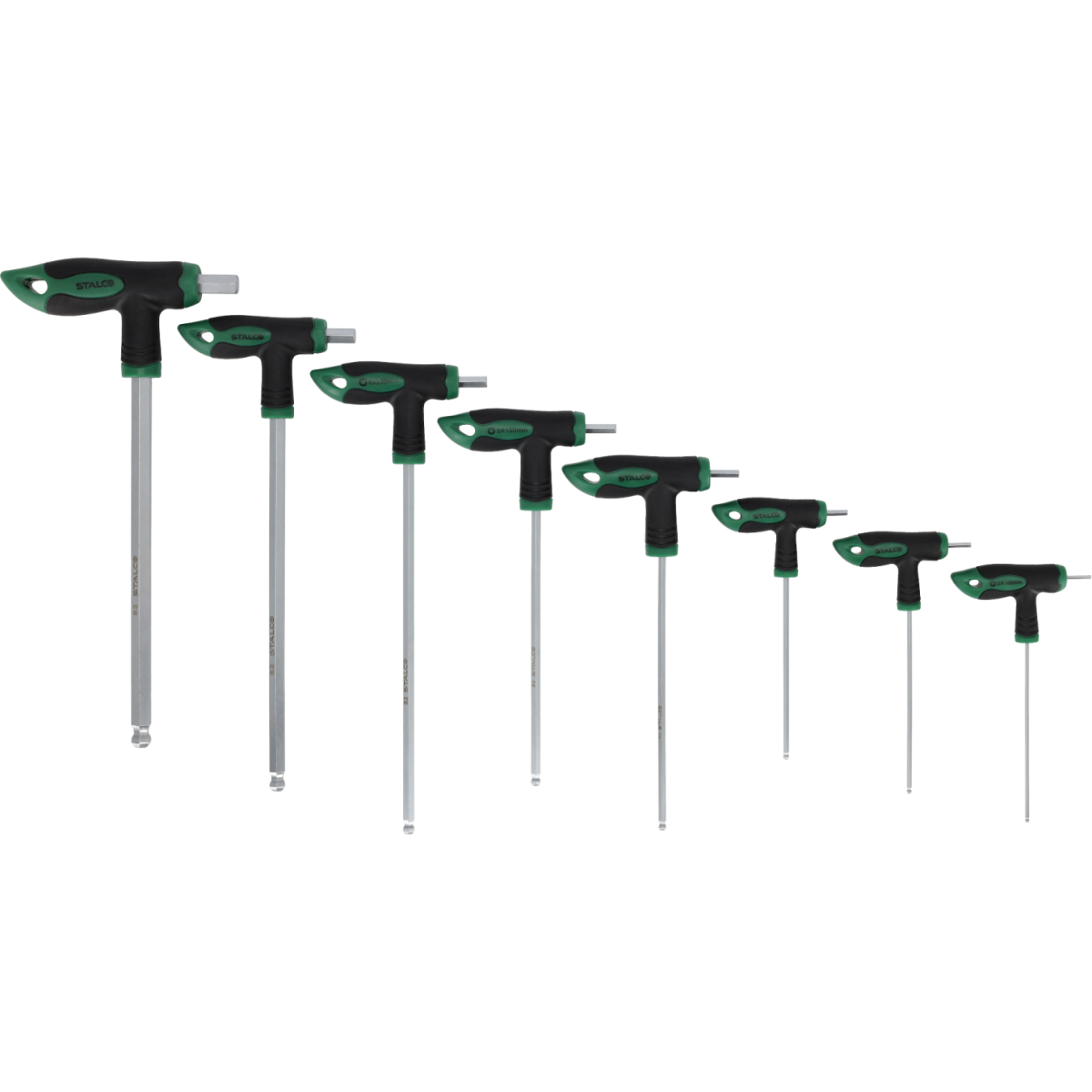STALCO Klucze trzpieniowe dwustronne TORX S2 8 elem. T10, T15, T20, T25, T30,