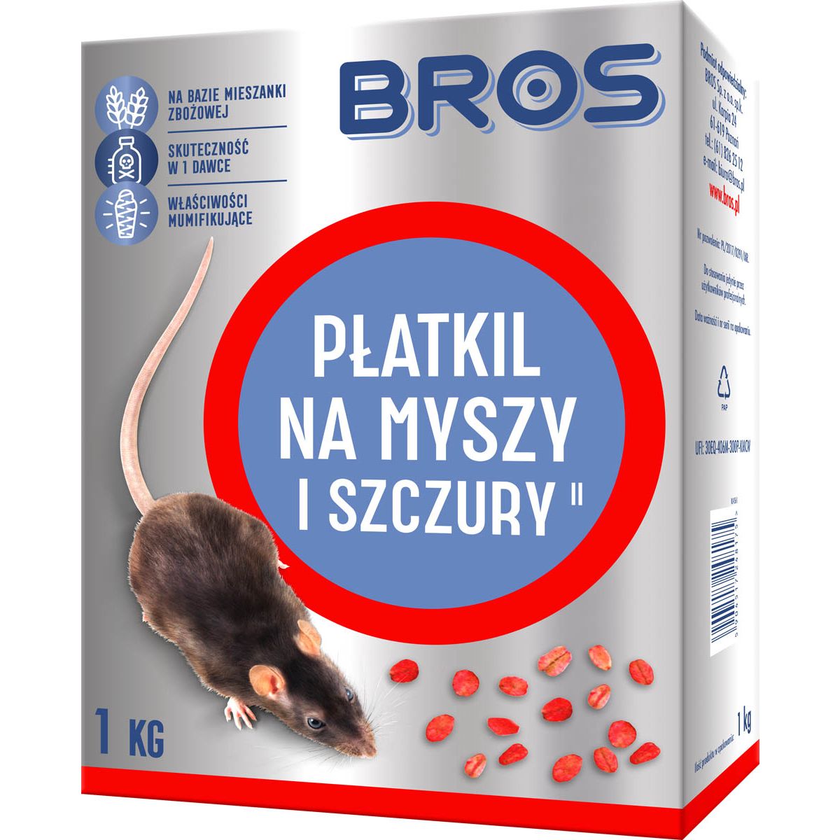 Płatki na myszy i szczury 1 kg Bros