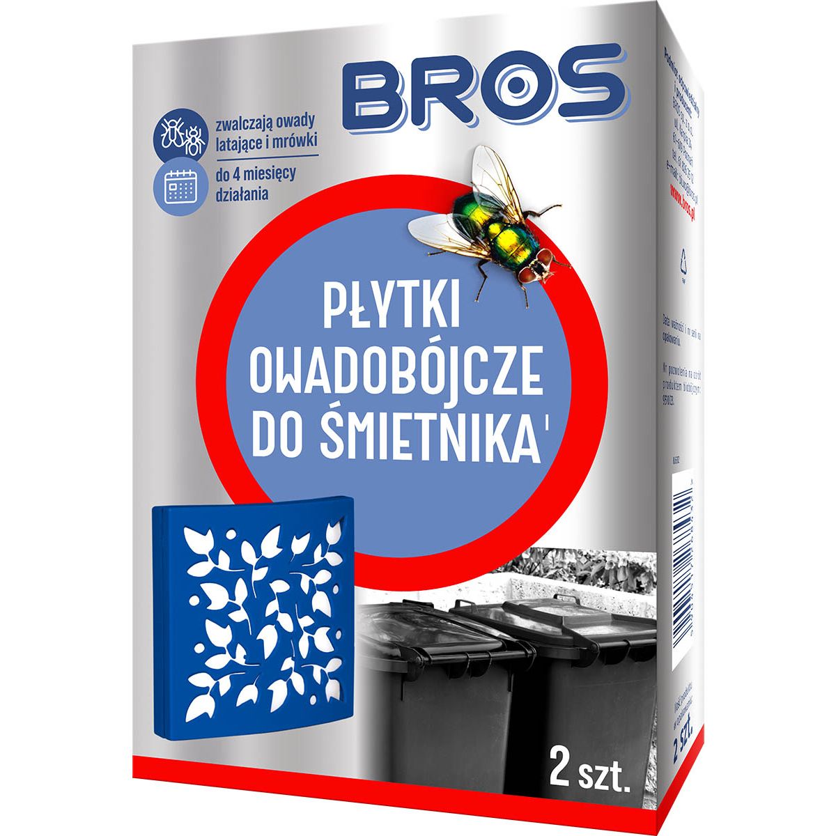 Płytki owadobójcze do śmietnika 2 szt Bros