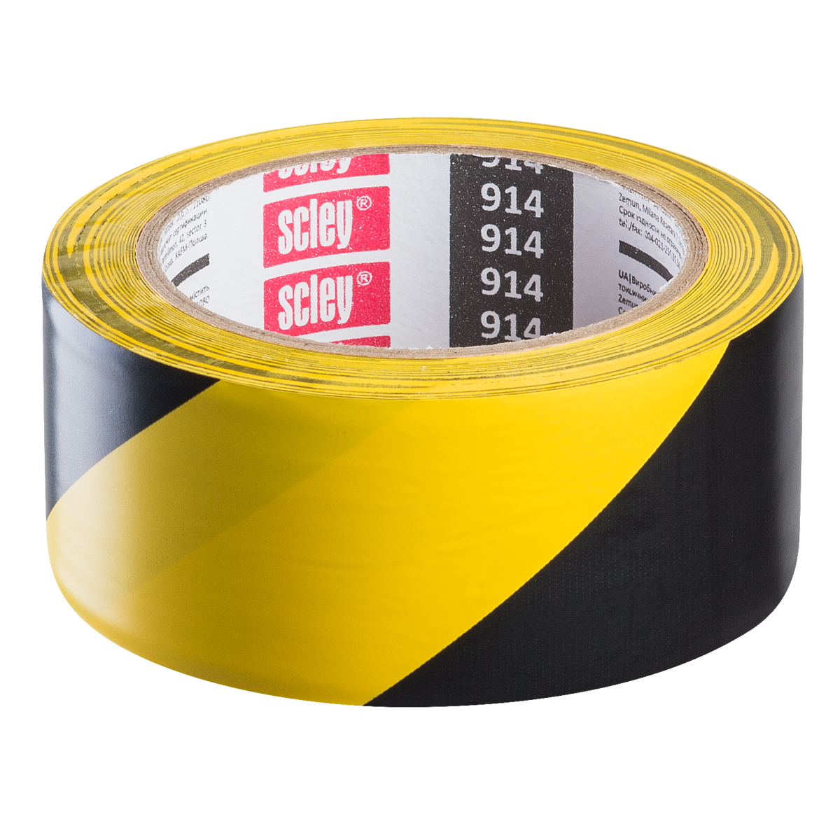 Taśma klejąca ostrze żółto-czarna 48 mm x 33 m KAEM