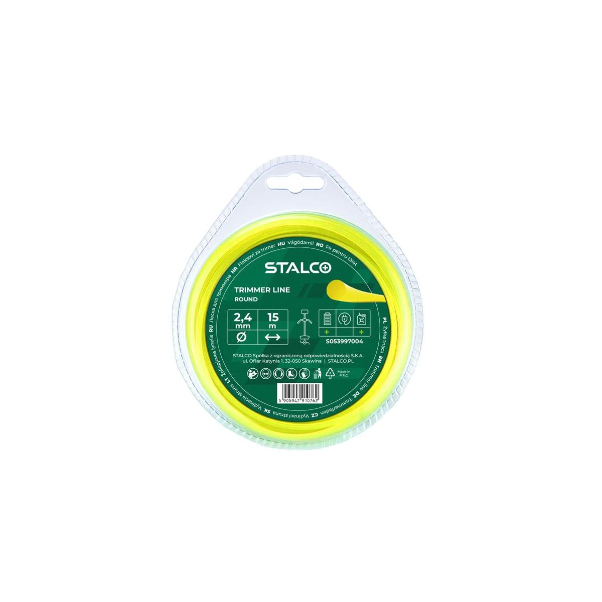 Żyłka tnąca okrągła Round 2,4 mm x 15 m Stalco