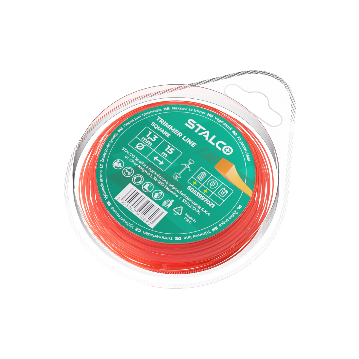 Żyłka tnąca kwadratowa Square 1,3 mm x 15 m Stalco