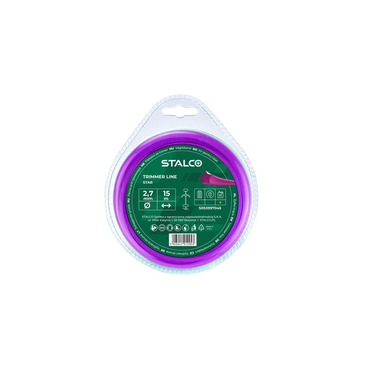 Żyłka tnąca gwiazdka Star 2,7 mm x 15 m Stalco