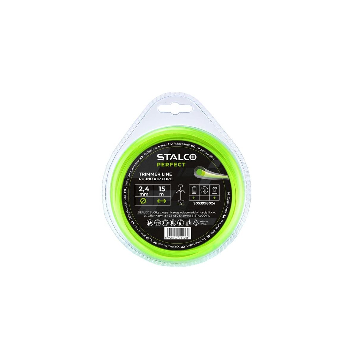 Żyłka tnąca okrągła XTR Core 2,4 mm x 15 m PWRFECT Stalco