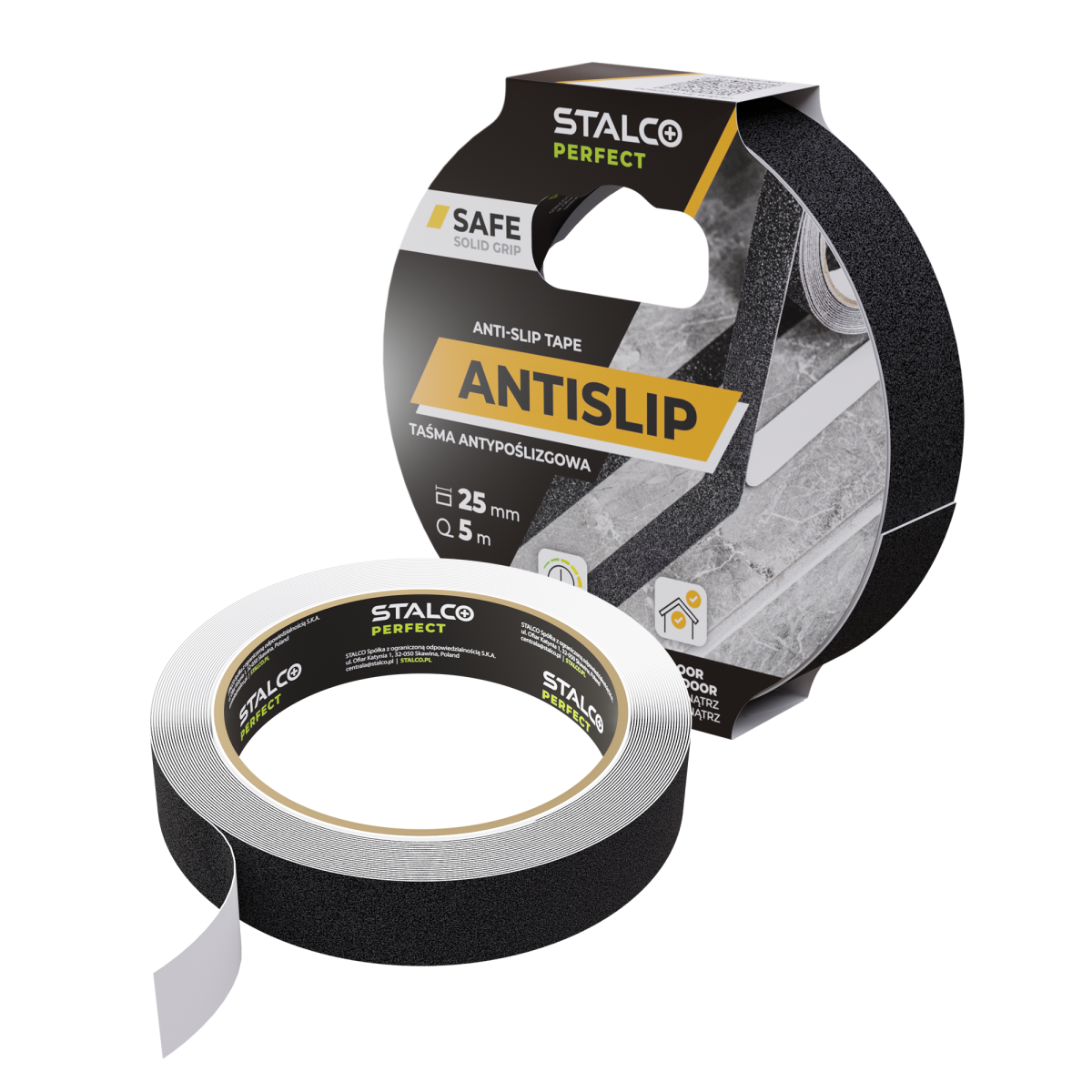 Taśma antypoślizgowa 25 mm x 5 m Stalco