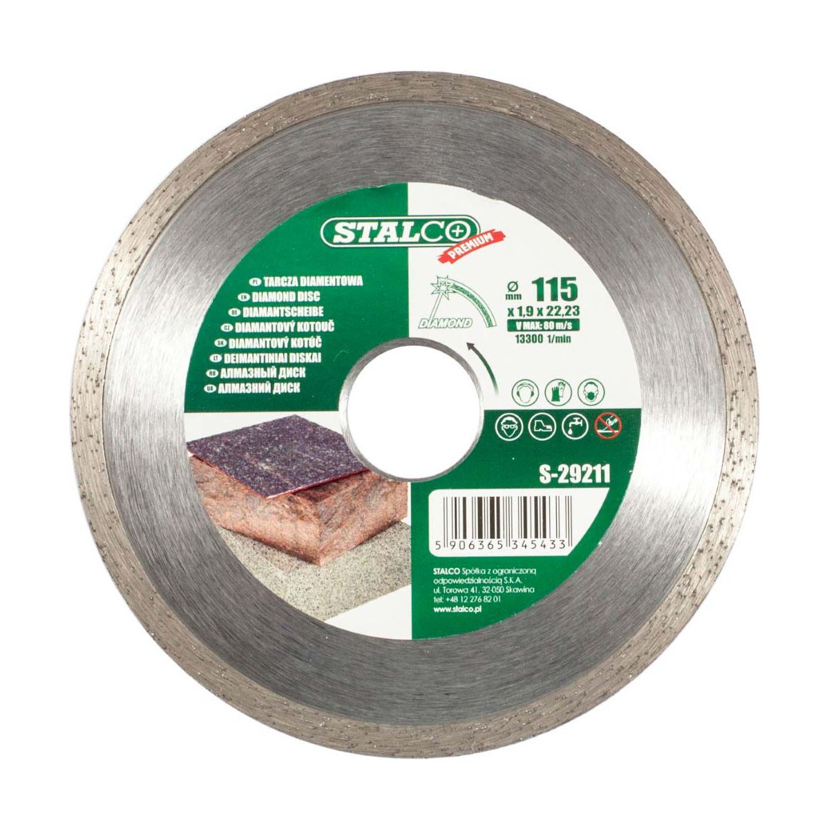 Tarcza diamentowa Stalco 230 mm glazura Premium