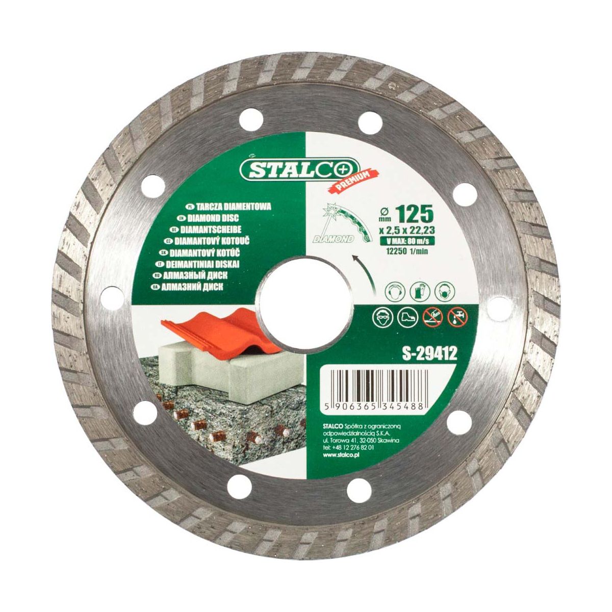 Tarcza diamentowa Stalco 125 mm turbo Premium