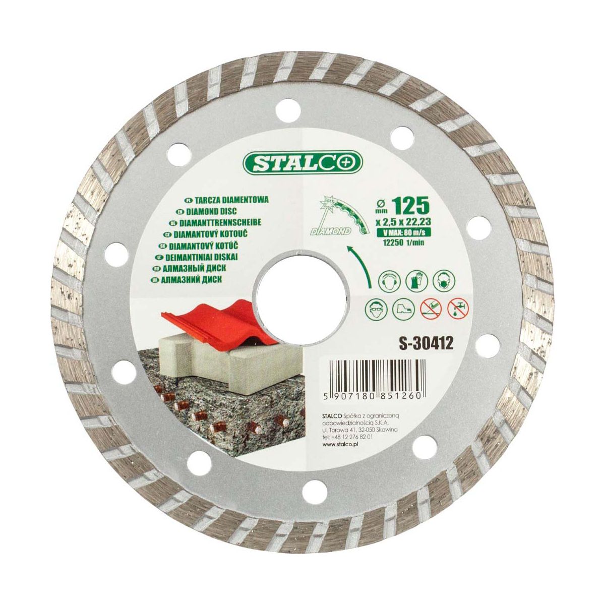 Tarcza diamentowa Stalco 115 mm turbo "Standard" S-30411