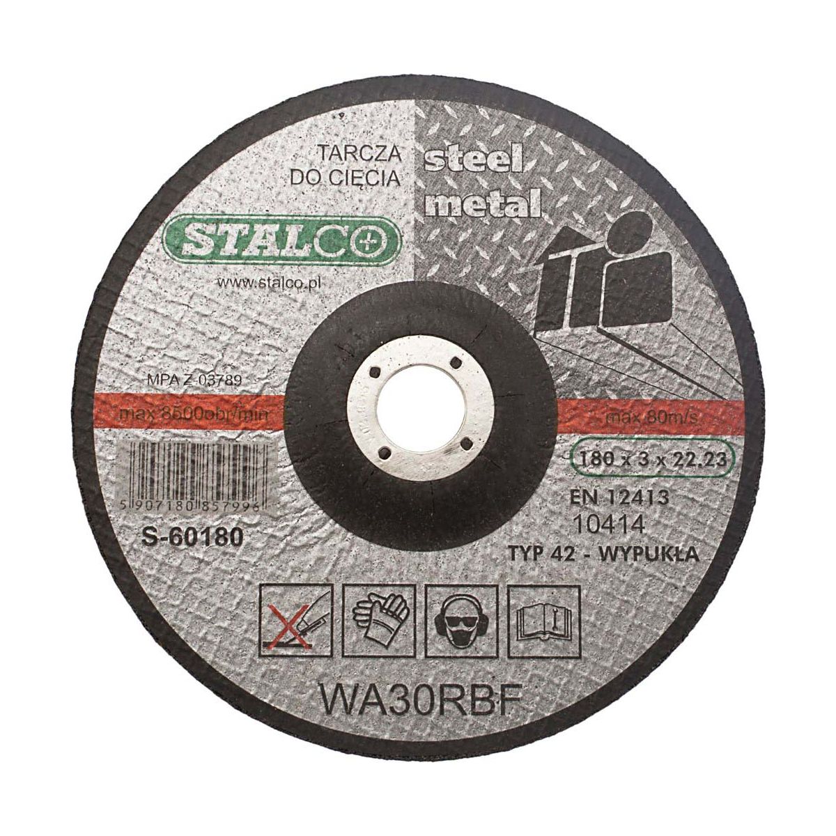 Tarcza metalowa Stalco 115*3,0 wypukła S-60115
