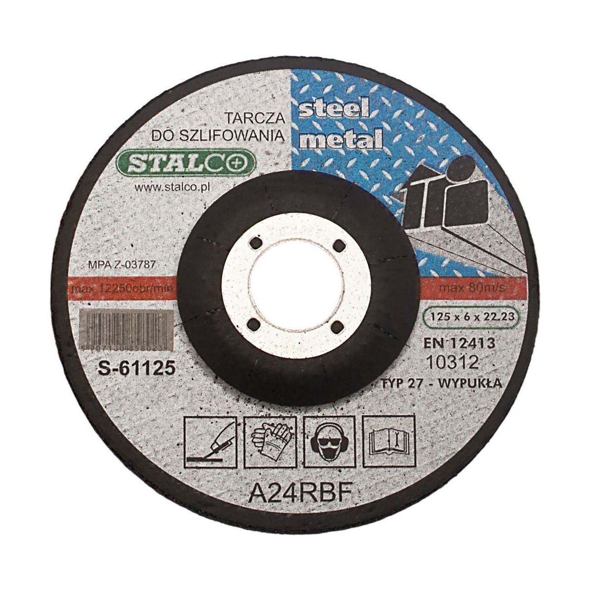 Tarcza stal do szlifowania 115*6,0 Stalco S-61115