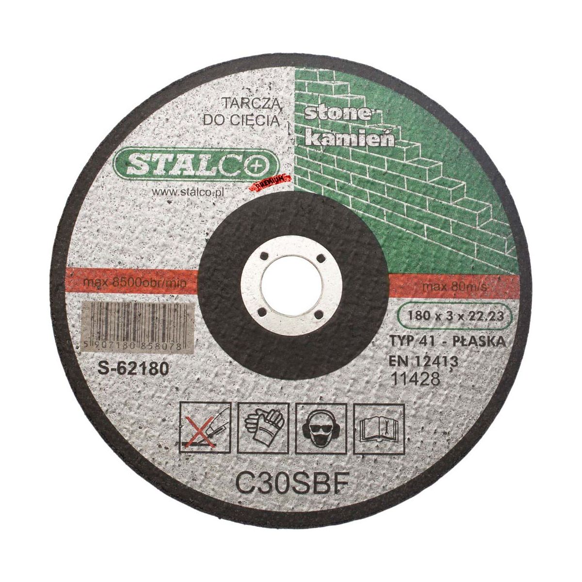 Tarcza betonowa 125*3,0 Stalco plaska S-62125