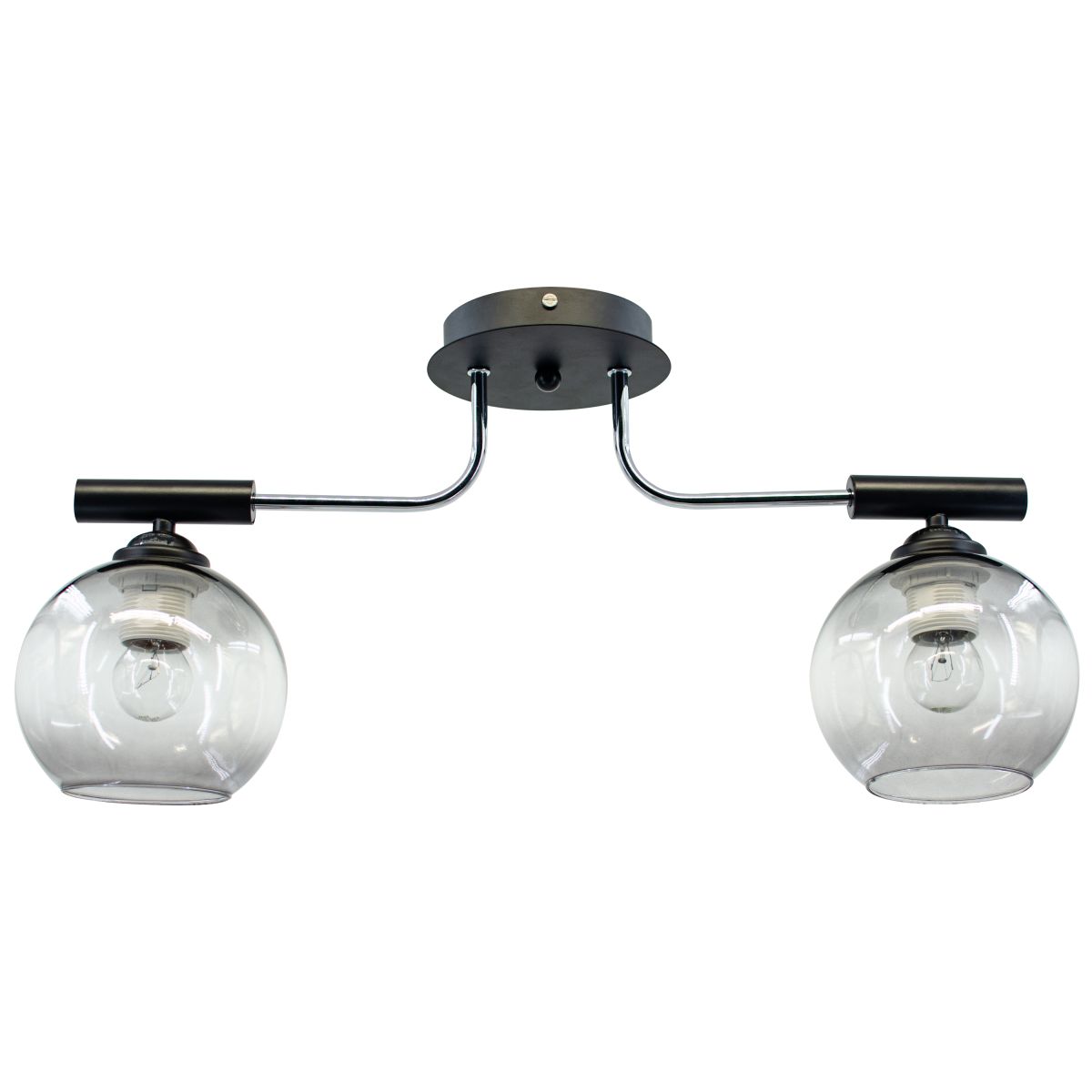 ELEM OPRAWA  OŚW. 2207/2 2pł.E27 CHROM + BLACK 