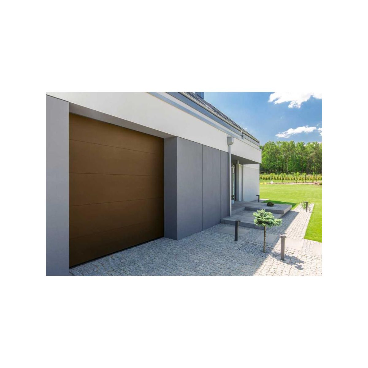 Brama segmentowa Optimal L40 złoty dąb 2750x2500 mm Kronmat