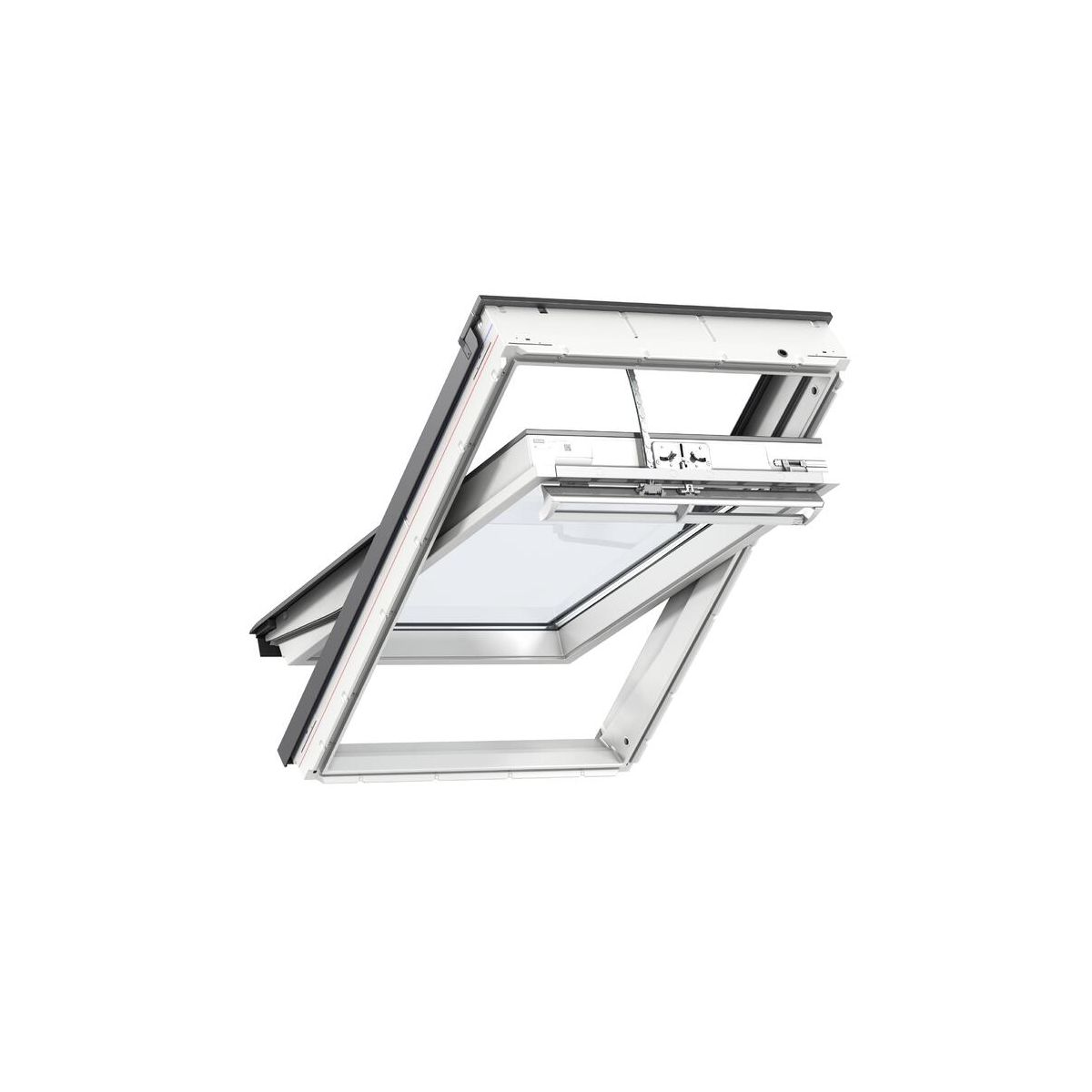 Okno elektryczne GGU 006221A drewniano-poliuretanowe otwierane u góry 55x118 cm VELUX